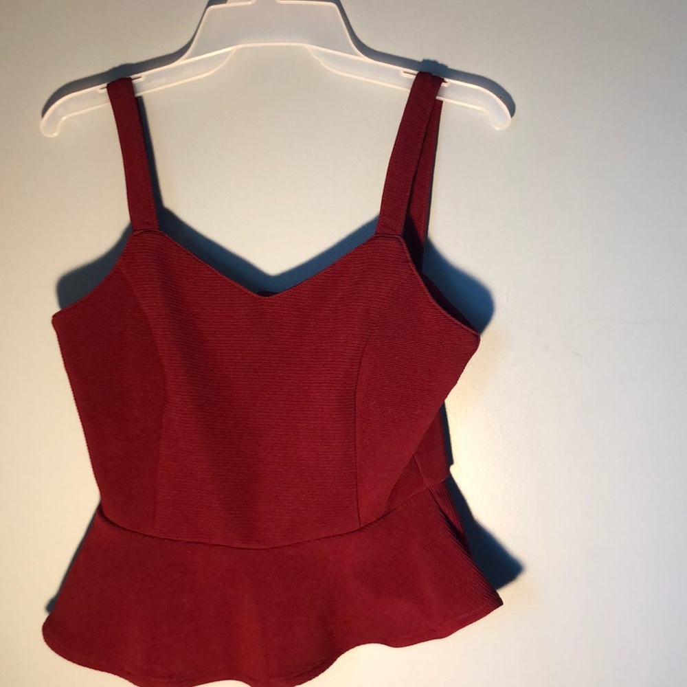 Red Fancy Crop Top